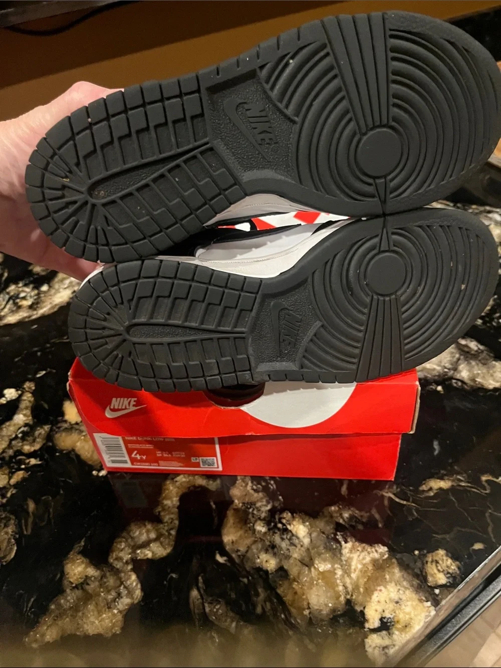 Nike Kids Black and White Low Top Sneakers dunk lows pandas 4